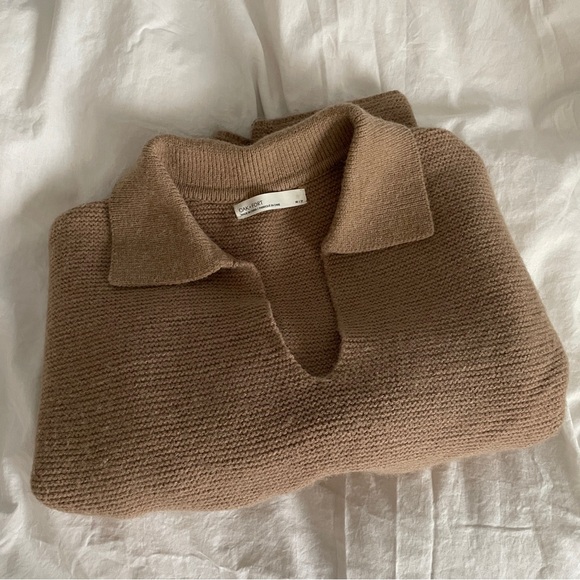 Oak and Fort cropped collar sweater in XS - Picture 3 of 4